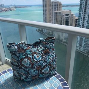 Vera Bradley Java Blue Large Shoulder Bag